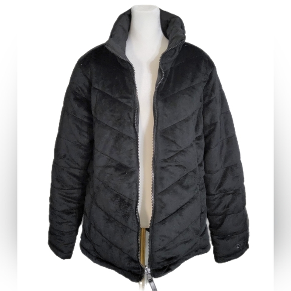 NWT Free Country Reversable Puffer Coat Jacket Black Sz XL $120 wind resistant - Picture 6 of 13